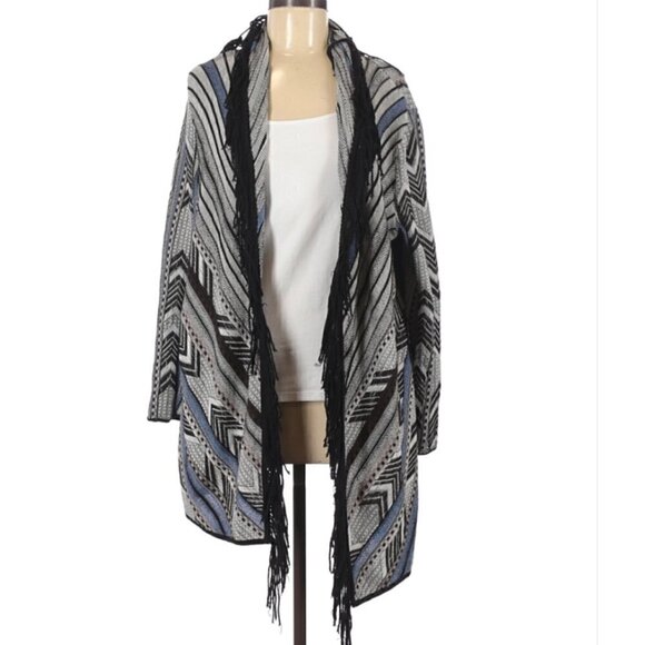 Nic + Zoe | Aztec Fringe Open Cardigan Sweater - Picture 1 of 7